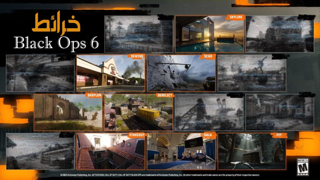 جميع خرائط Black Ops 6