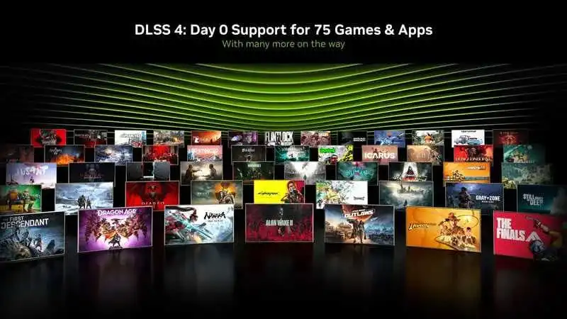 Nvidia Shares تطلق العناوين التي ستدعم DLSS 4