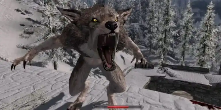القتال لإنقاذ المستذئبين في Skyrim