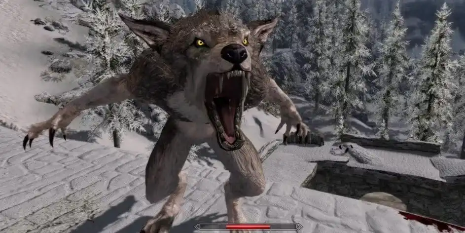 القتال لإنقاذ المستذئبين في Skyrim