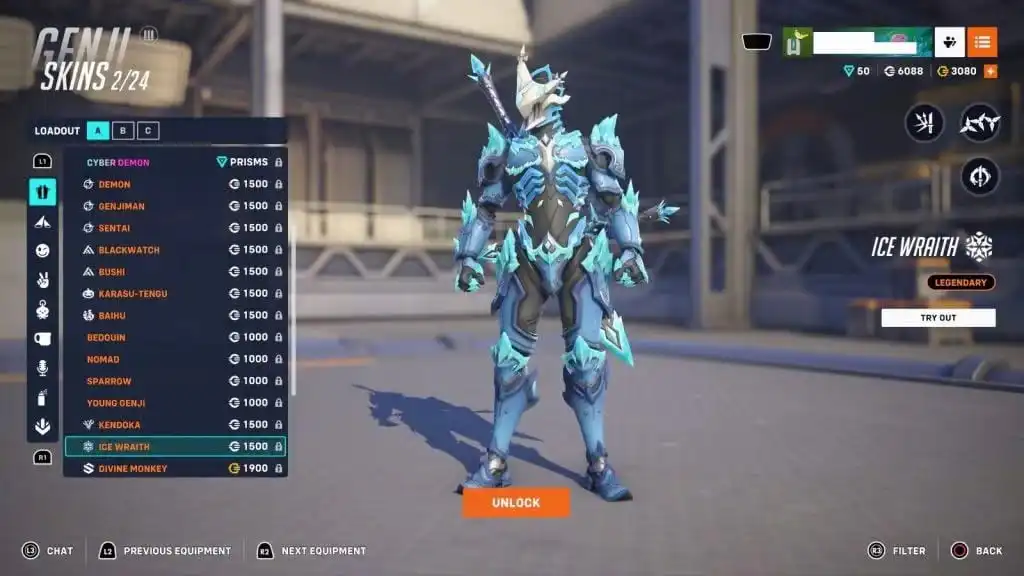 سكن Ice Wraith Genji
