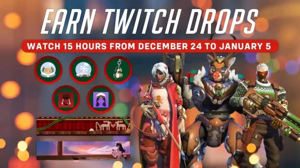 كيفية الحصول علي Twitch Drops في Overwatch 2 لحدث Winter Wonderland 2024