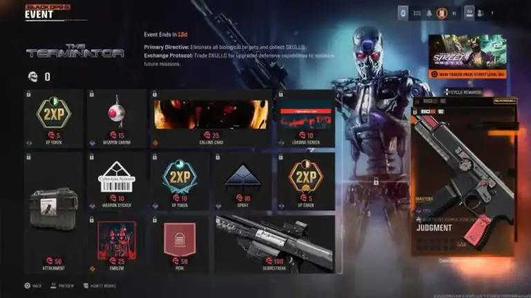 تاريخ البدء والمكافآت المجانية لحدث Terminator في لعبة Black Ops 6 & Warzone