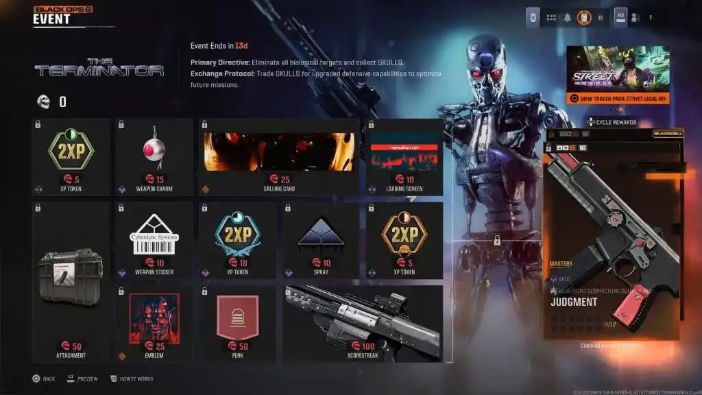 تاريخ البدء والمكافآت المجانية لحدث Terminator في لعبة Black Ops 6 & Warzone