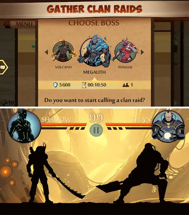 تحميل لعبة Shadow Fight 2 مهكرة للاندرويد APK