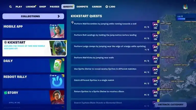 جميع مهام Kickstart