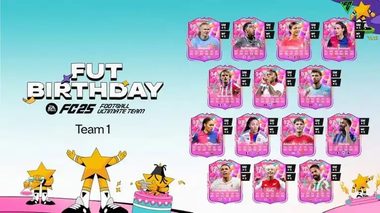الفريق الأول من حدث FUT Birthday في EA FC 25