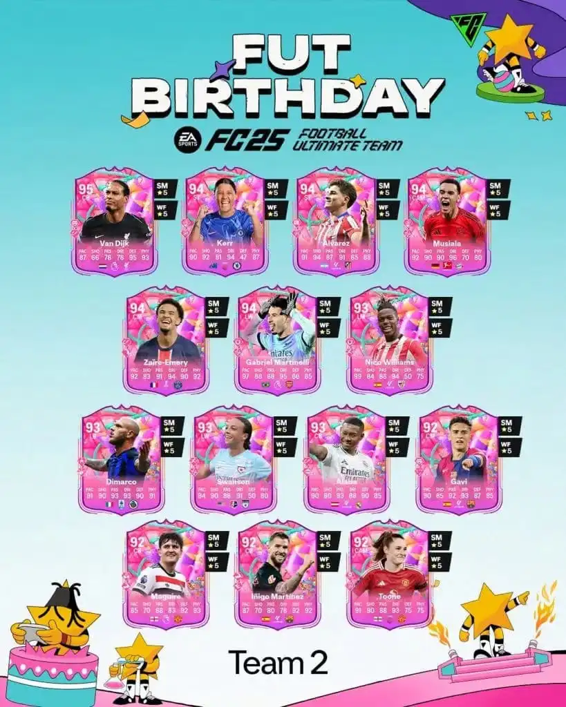 الكشف عن الفريق الثاني من حدث FUT Birthday في FC 25