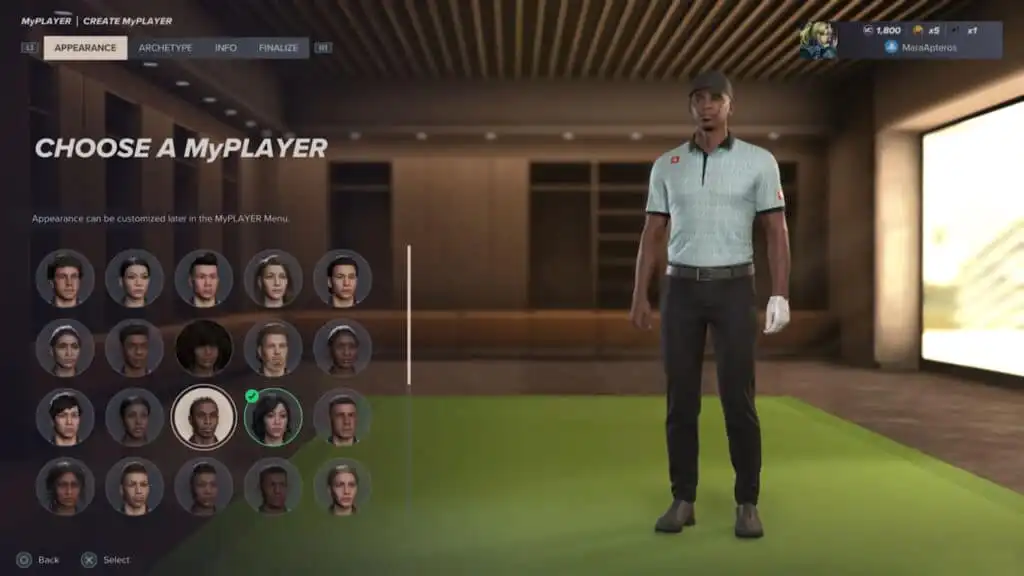 انشاء شخصية اللاعب في لعبة الجولف PGA Tour 2K25