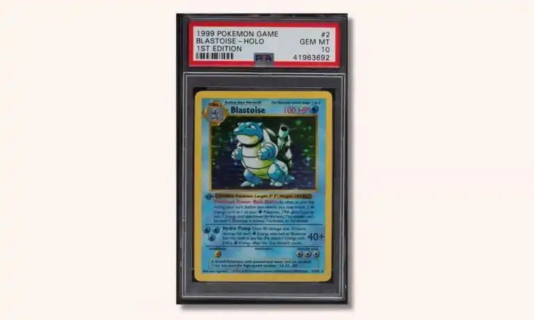 بطاقة Base Set Blastoise Holo (Shadowless) (First Edition) (02/102)