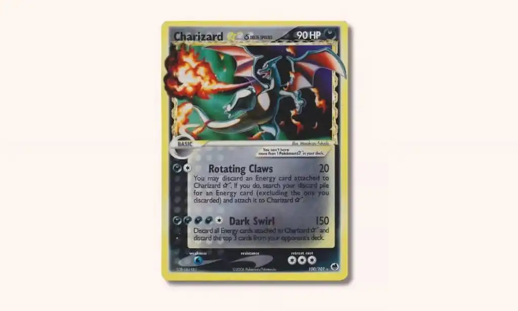 بطاقة Charizard Gold Star Holo (100/101)