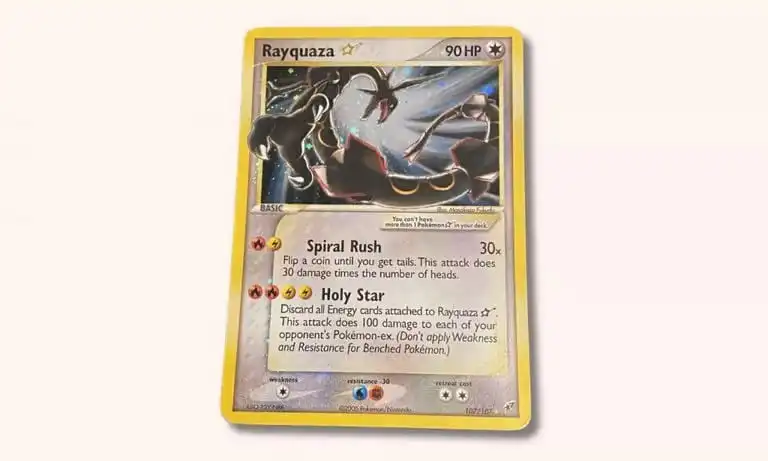 بطاقة Rayquaza Gold Star Holo (107/107)