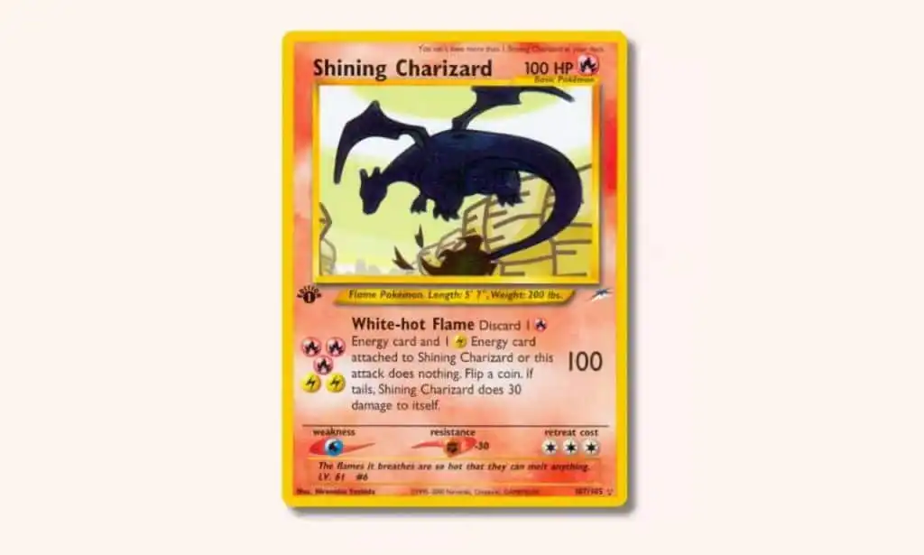 بطاقة Shining Charizard (الطبعة الأولى) (107/105)