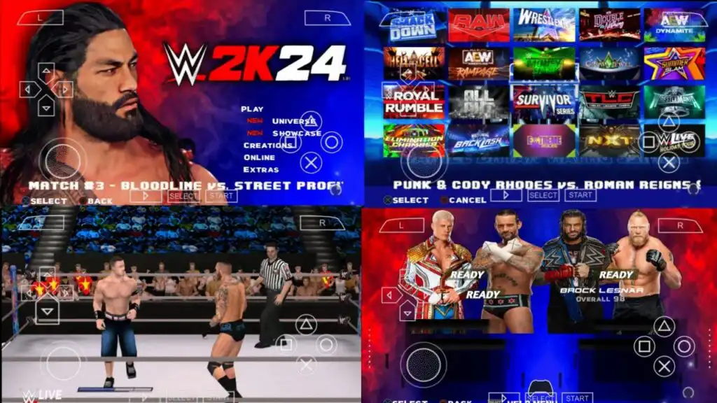 تحميل لعبة المصارعة WWE 2K24 للاندرويد والكمبيوتر PPSSPP مضغوطة