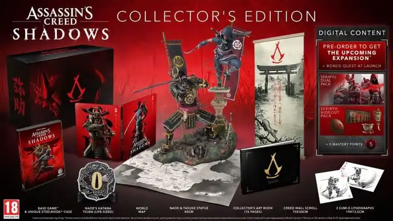 جميع إصدارات Assassin's Creed Shadows