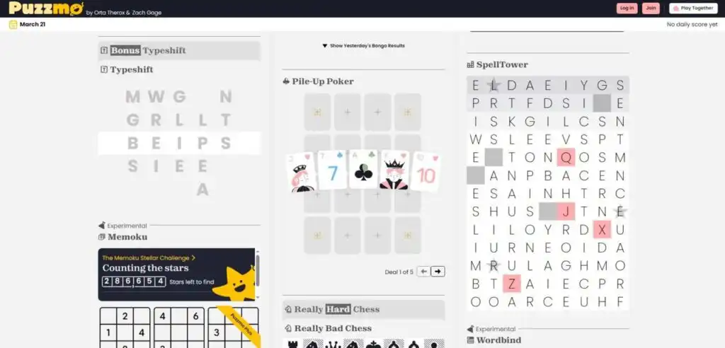 لعبة Puzzmo