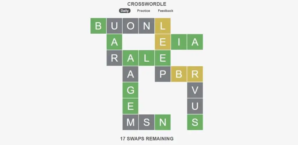 لعبة الكلمات المتقاطعة Crosswordle