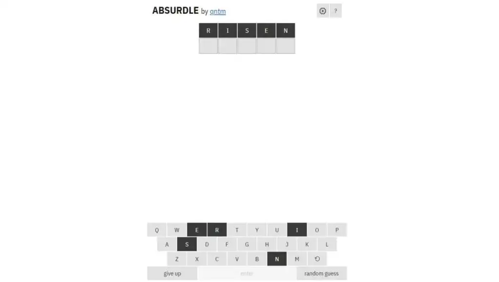 لعبة سخيف Absurdle