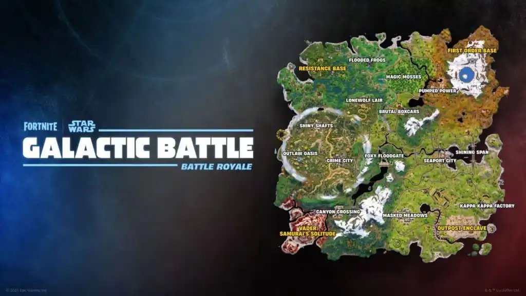 جدول تحديث Full Star Wars في Fortnite الفصل 6 الموسم 3