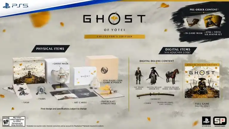 جميع إصدارات Ghost of Yotei