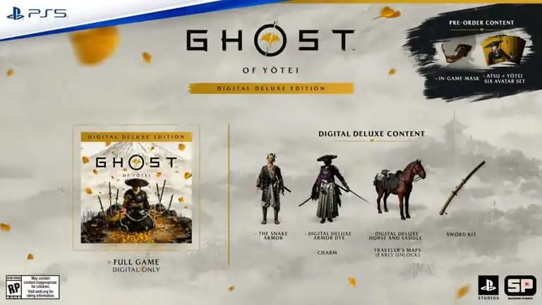 جميع إصدارات Ghost of Yotei