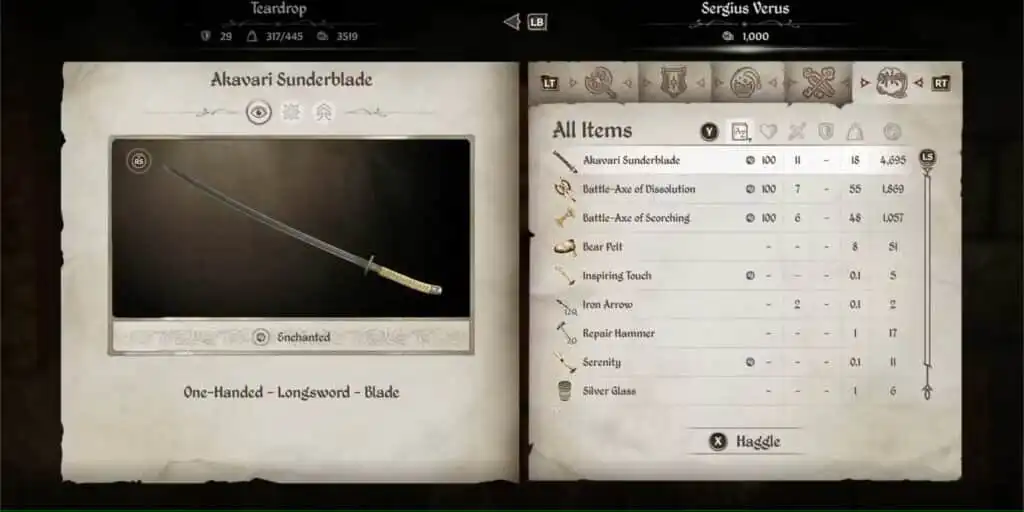 سلاح Honorblade of Chorrol