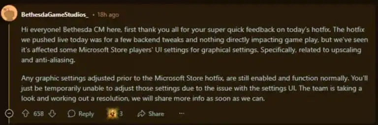 يستجيب Bethesda بعد تحديث Oblivion Remastered يكسر خيارات الرسومات