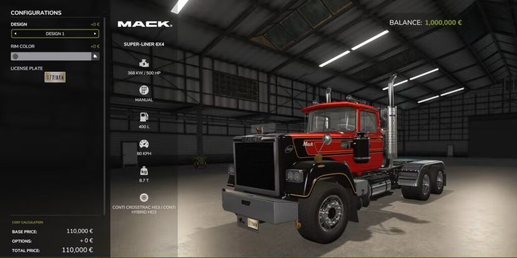 شاحنة Mack Super-Liner 6x4