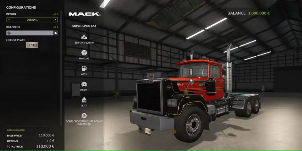 شاحنة Mack Super-Liner 6x4