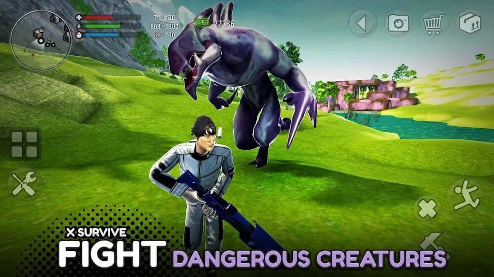 مميزات لعبة العالم المفتوح x survive