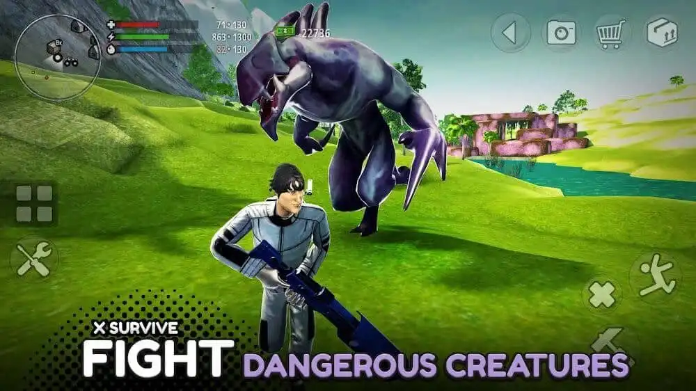 تحميل لعبة العالم المفتوح x survive apk للاندرويد مهكره