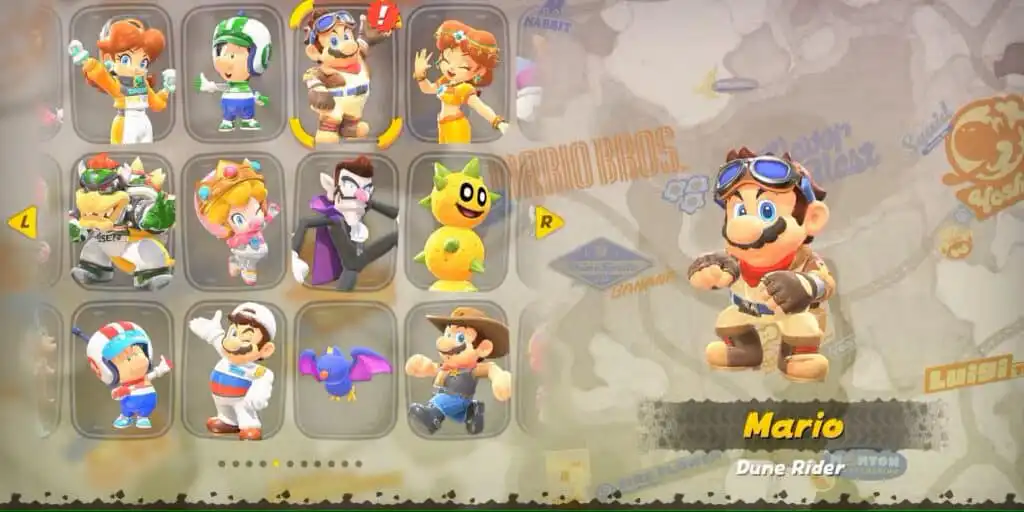 أفضل 7 أزياء لماريو في Mario Kart World