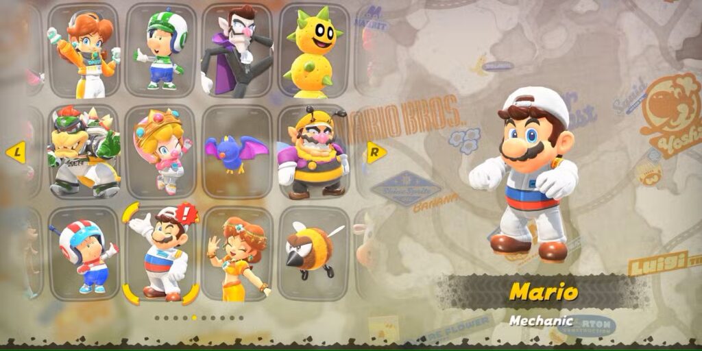 أفضل 7 أزياء لماريو في Mario Kart World