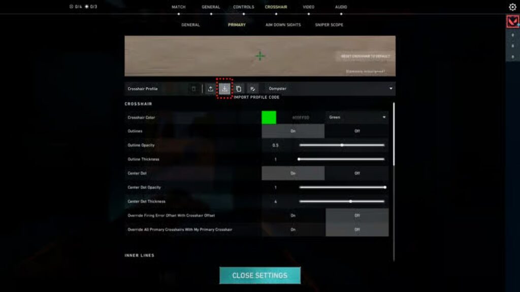 أفضل تصاميم مؤشر التصويب Dot Crosshair في لعبة Valorant مع الأكواد