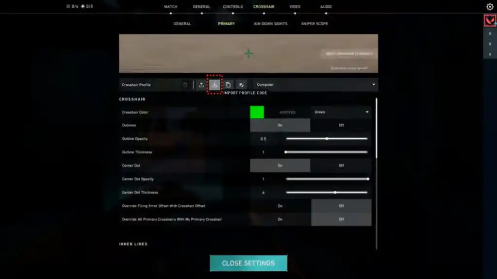 أفضل تصاميم مؤشر التصويب Dot Crosshair في لعبة Valorant مع الأكواد
