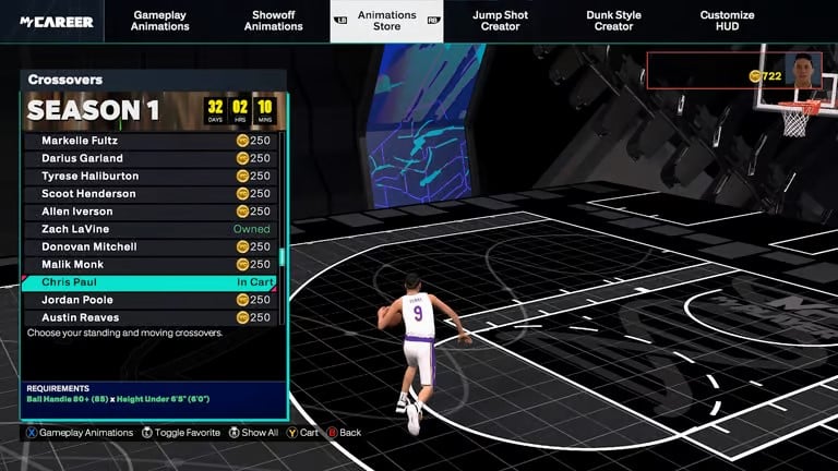 أفضل حركات المراوغة في NBA 2K25