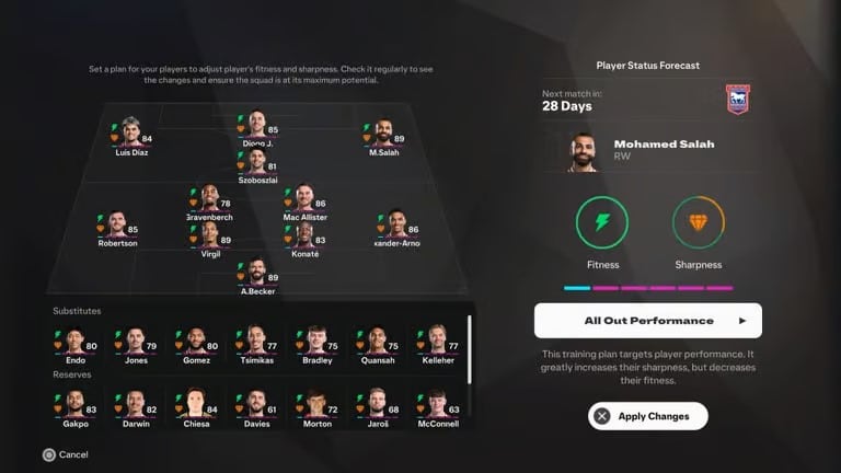 أفضل خطط التدريب في نمط المهنة Career Mode في لعبة EA FC 25 