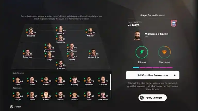 أفضل خطط التدريب في نمط المهنة Career Mode في لعبة EA FC 25