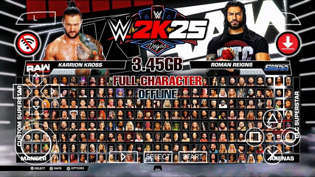 تحميل لعبة WWE 2K25 PPSSPP V11 للكمبيوتر والهاتف