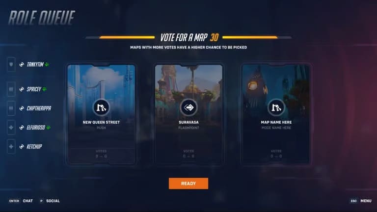 مطورو Overwatch 2 يكشفون عن ميزة التصويت على الخرائط