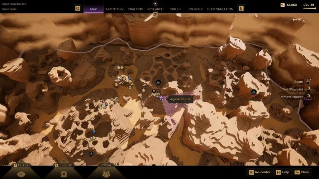 مواقع بذور الأغاف في Dune: Awakening