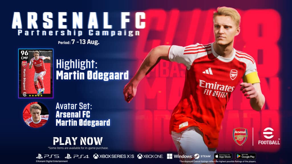 إعلان KONAMI وArsenal عن تمديد شراكة متعددة السنين تتضمن احتفالات خاصة داخل eFootball™