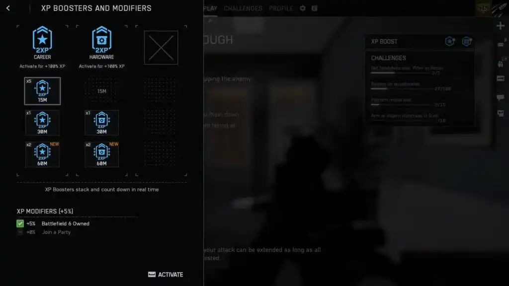 كيفية استخدام معززات الـXP في Battlefield 6