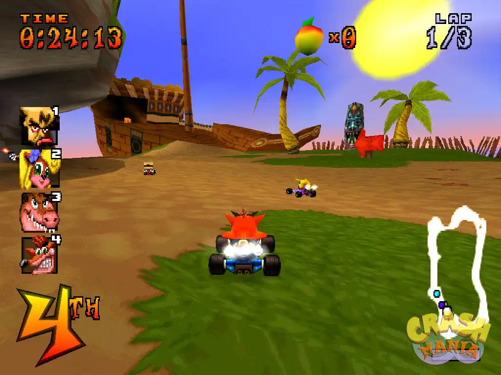 تحميل لعبة كراش Crash Team Racing ps1 للاندرويد والكمبيوتر