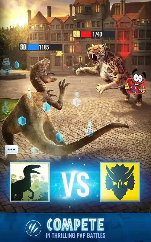 تحميل لعبة Jurassic World Alive مهكرة للاندرويد apk اصدار V3.17.39