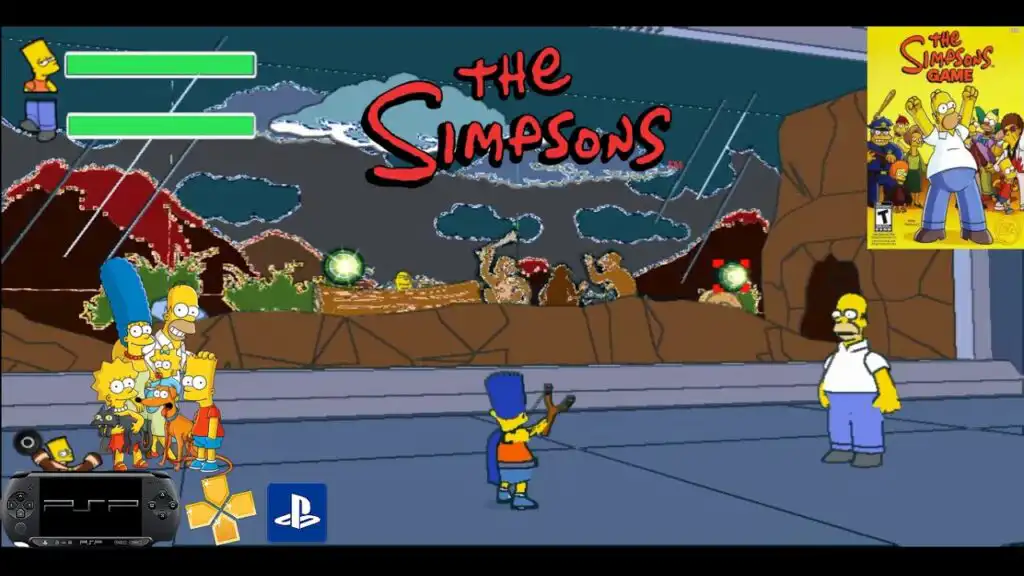 تحميل لعبة The Simpsons Game ppsspp للاندرويد والكمبيوتر