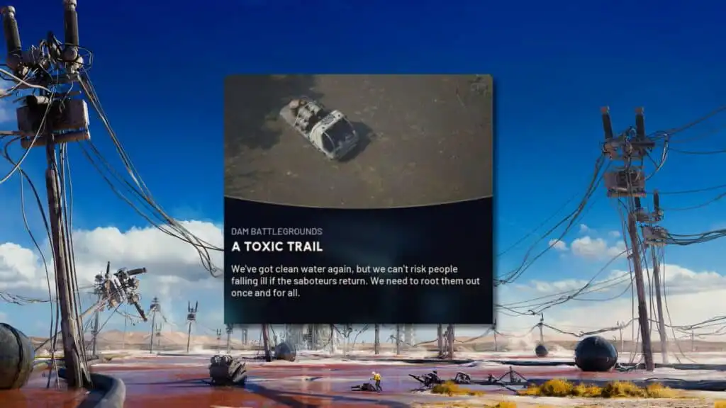 مهمة A Toxic Trail (مكان العثور على أثر مصدر البرميل) في لعبة ARC Raiders