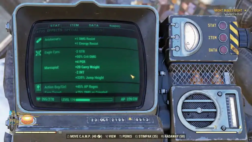 أفضل تشكيلة لعب Fallout 76 Reverse Onslaught