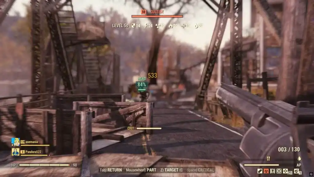 أفضل تشكيلة لعب Fallout 76 Reverse Onslaught