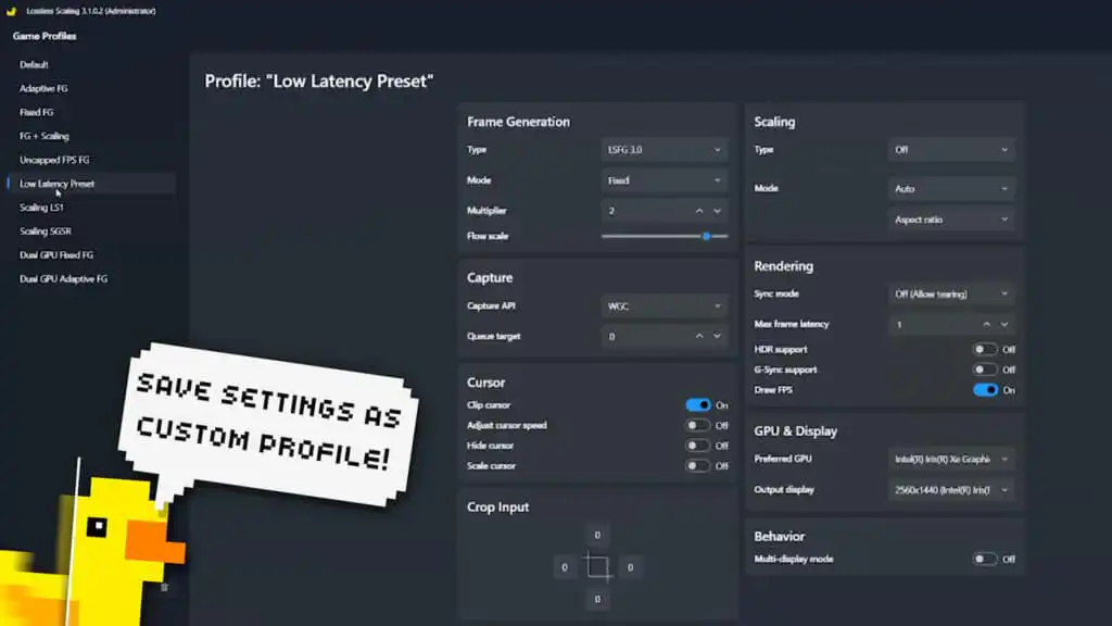 تحميل أداة Lossless Scaling للكمبيوتر بحجم صغير